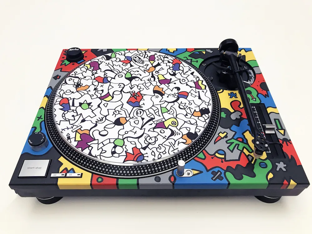 Slipmat on a turntable